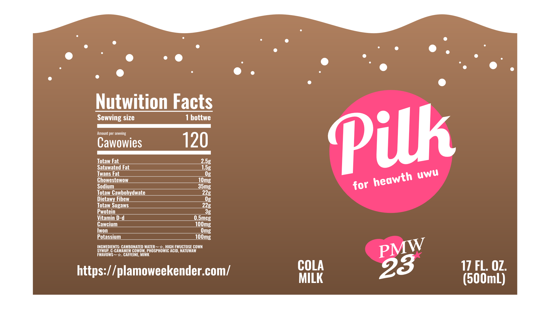 Pilk Bottle Label