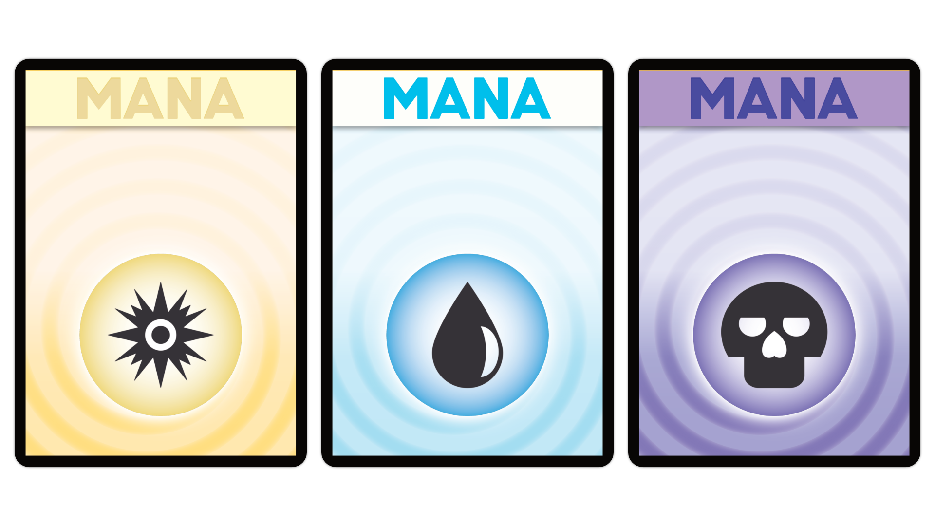 White, Blue, Black mana trackers