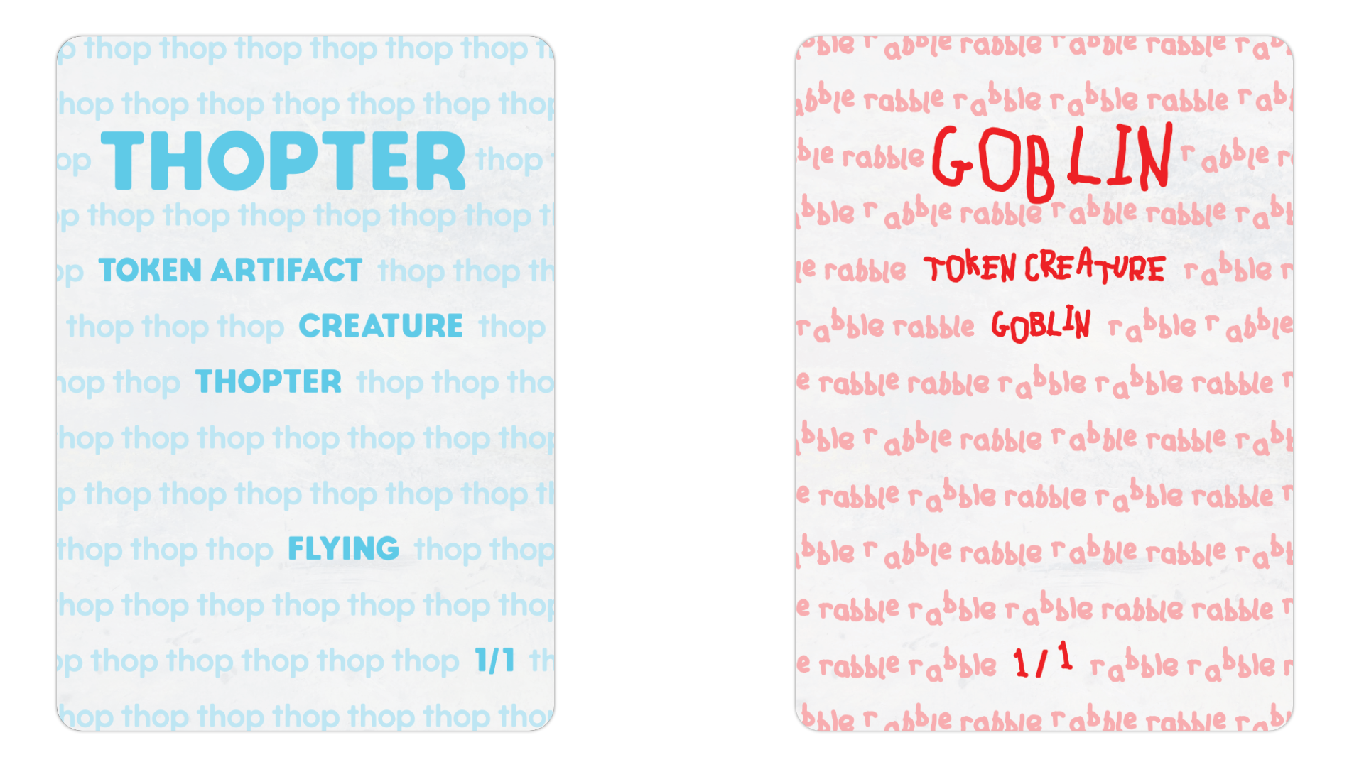 Thopter and Goblin text only tokens