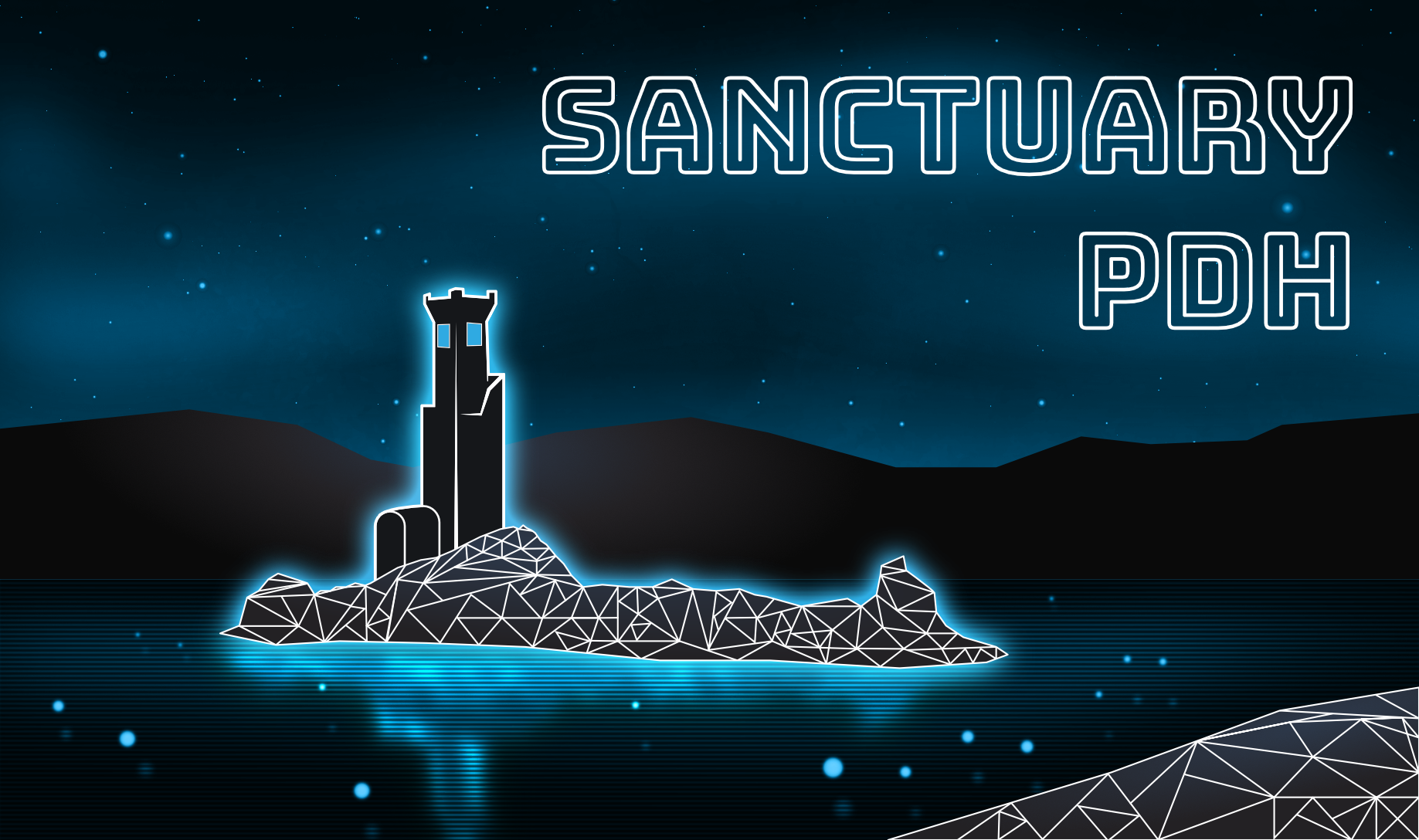 Sanctuary PDH Vaporwave Playmat design